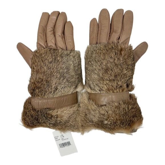 Leather Gloves Fur & Cashmere NWT - Picture 2 of 6